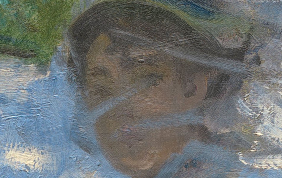 Woman with a Parasol - Camille Doncieux Close-up
